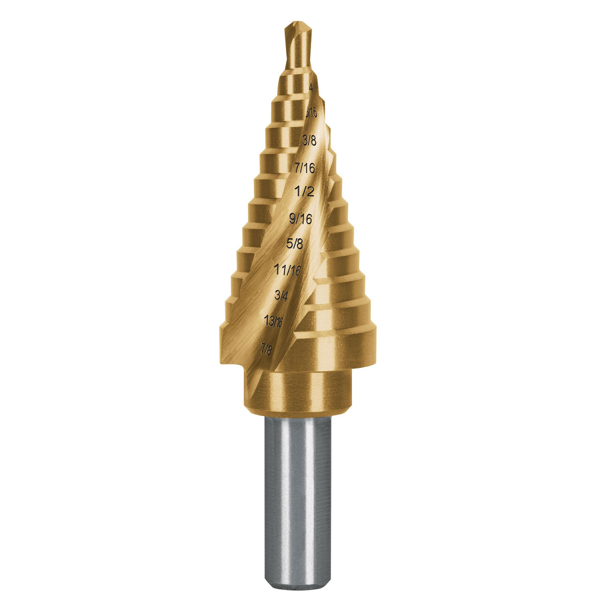 Broca escalonada Truper Gold Step de 12 escalones, 3/16 a 7/8 de pulgada