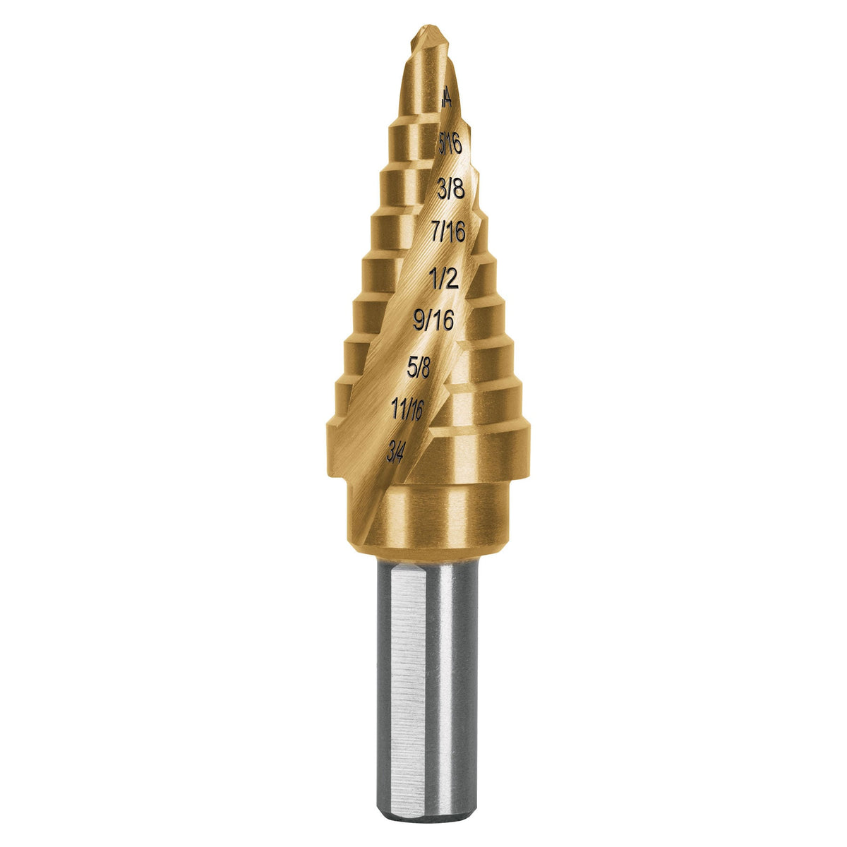 Broca escalonada Truper Gold Step de 9 escalones, 1/4 a 3/4 de pulgada