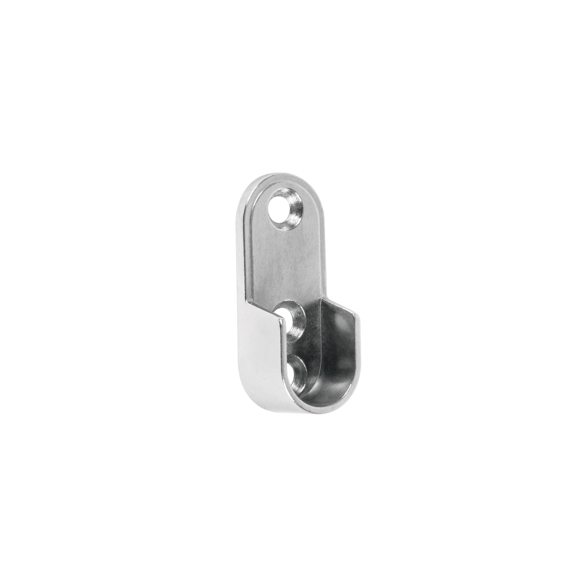 Brida ovalada niquelada para tubo de closet Hermex BTO-5
