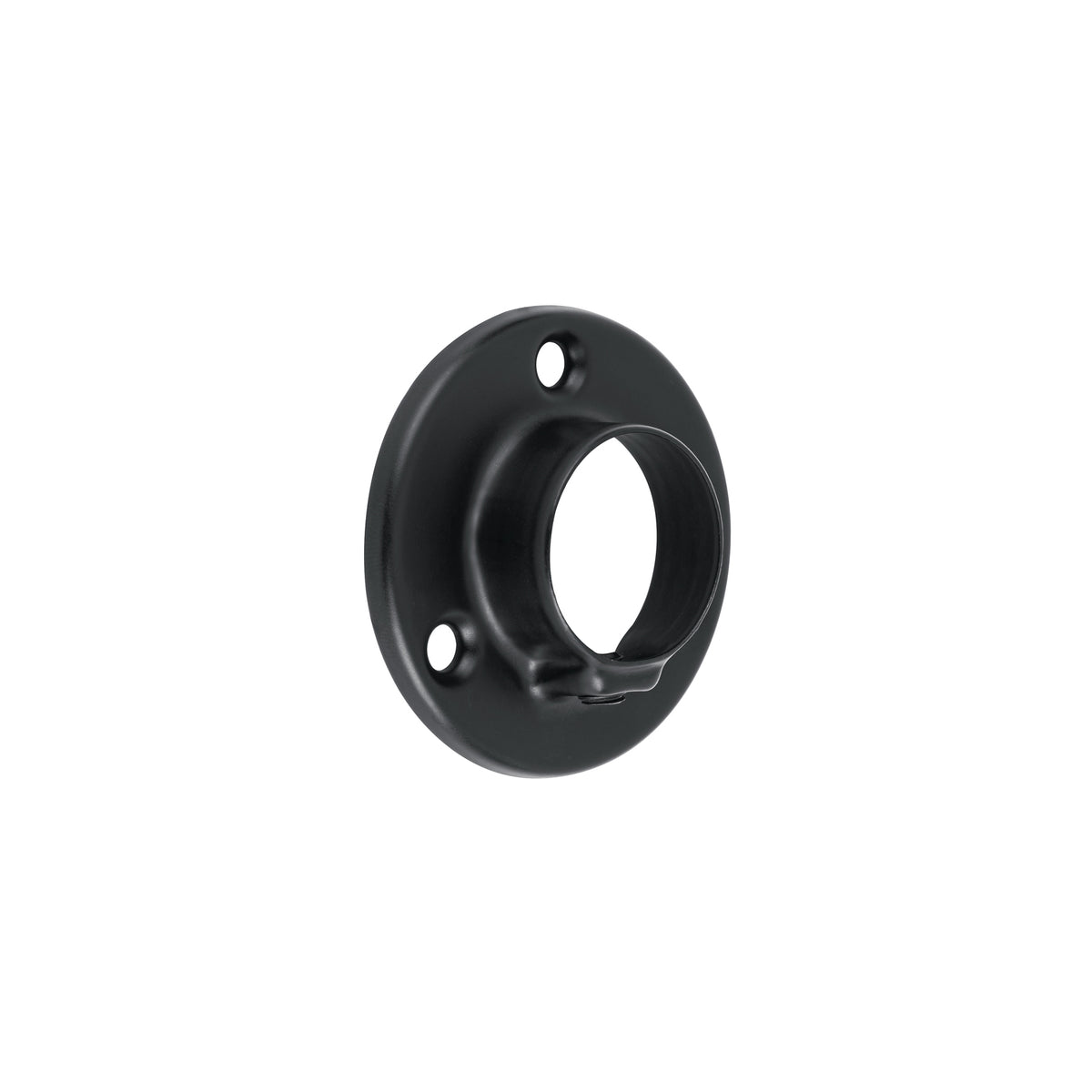 Brida redonda negro mate para tubo de closet Hermex BTR-3N