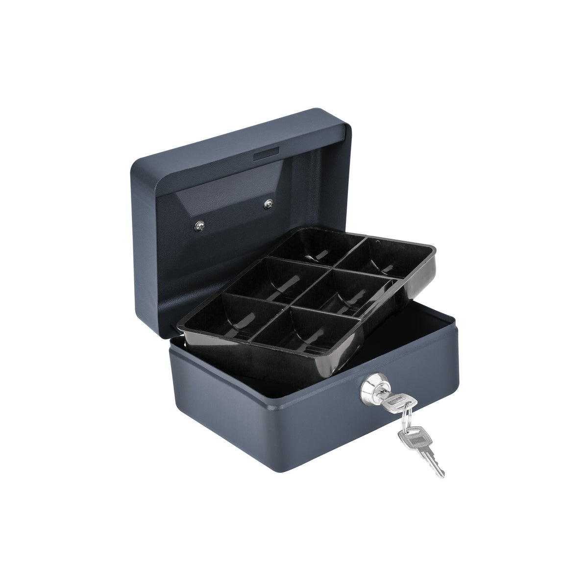 Caja de dinero con llave y charola Hermex CADI-15 de 15 cm