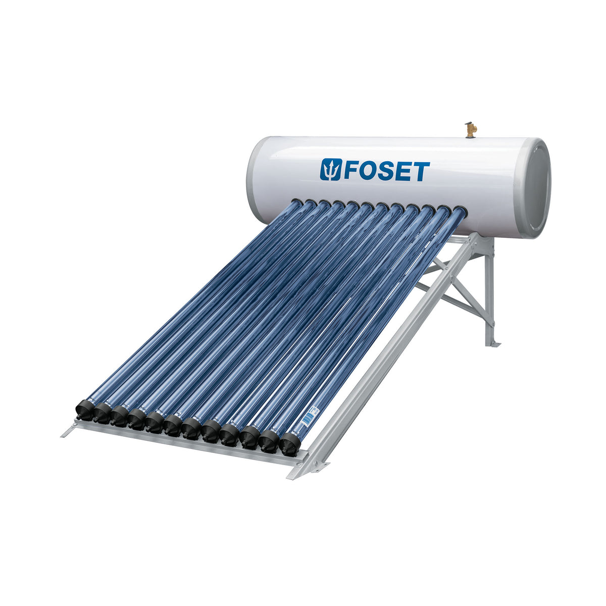 Calentador solar Foset de alta presion con 12 tubos heat pipe, 150 litros, para 4 personas