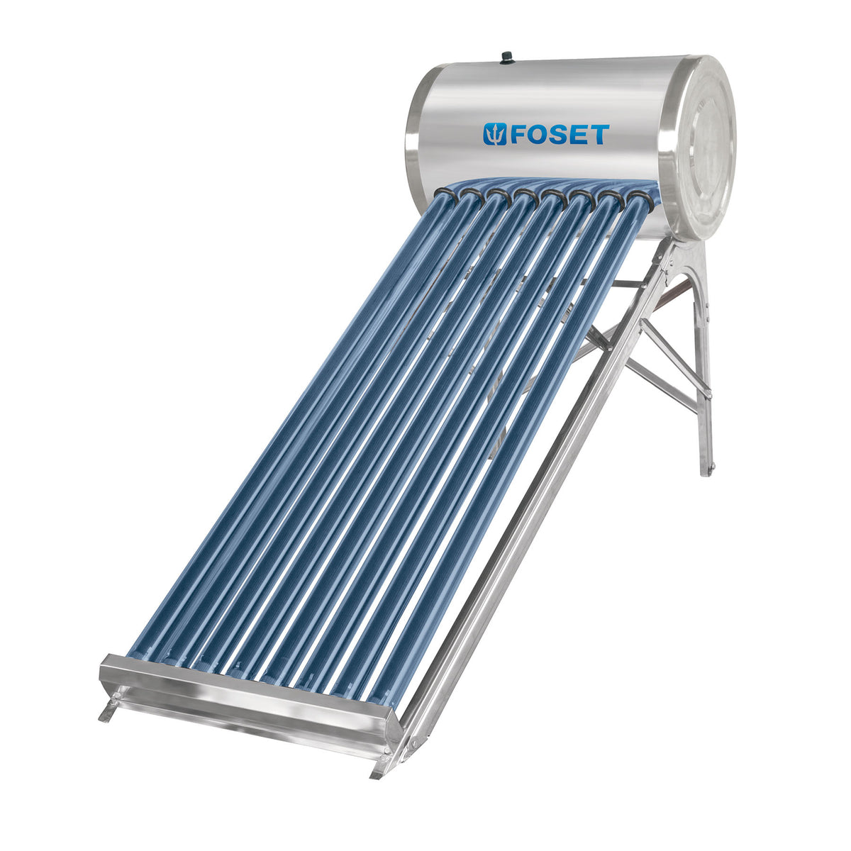 Calentador solar Foset de baja presion, 8 tubos al vacio, 94 litros