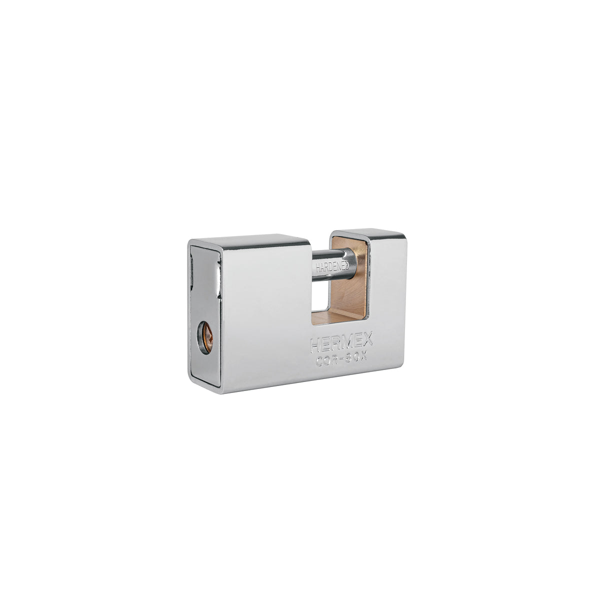 Candado 80 mm llave de puntos Hermex COR-80X, candado de alta seguridad antiganzúa