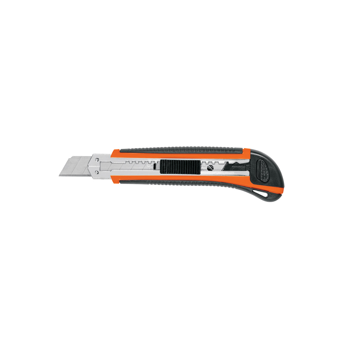 Cutter Truper con alma metálica y grip antiderrapante, seguro automático