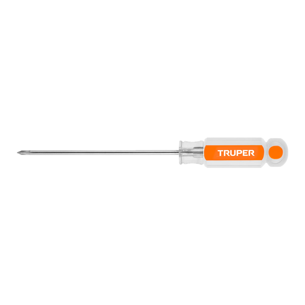 Desarmador de cruz Truper con mango de acetato, punta 1/8 por 4 pulgadas