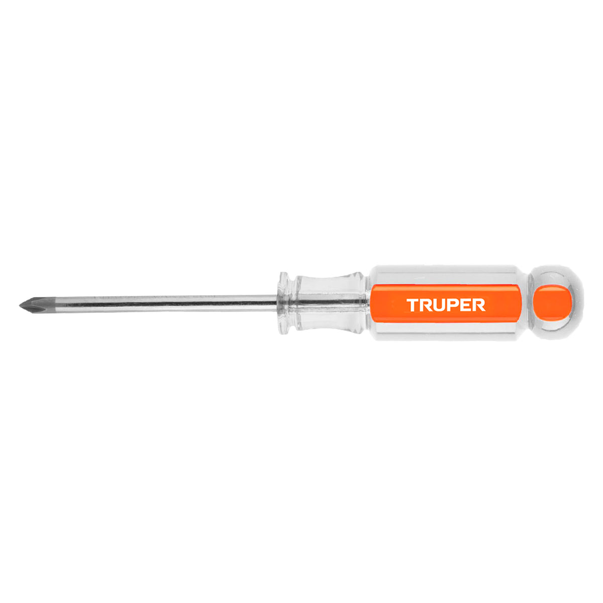 Desarmador de cruz Truper con mango de acetato, punta 3/16 por 3 pulgadas