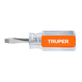 Desarmador plano Truper con mango de acetato, punta 1/4 por 1 1/2 pulgadas