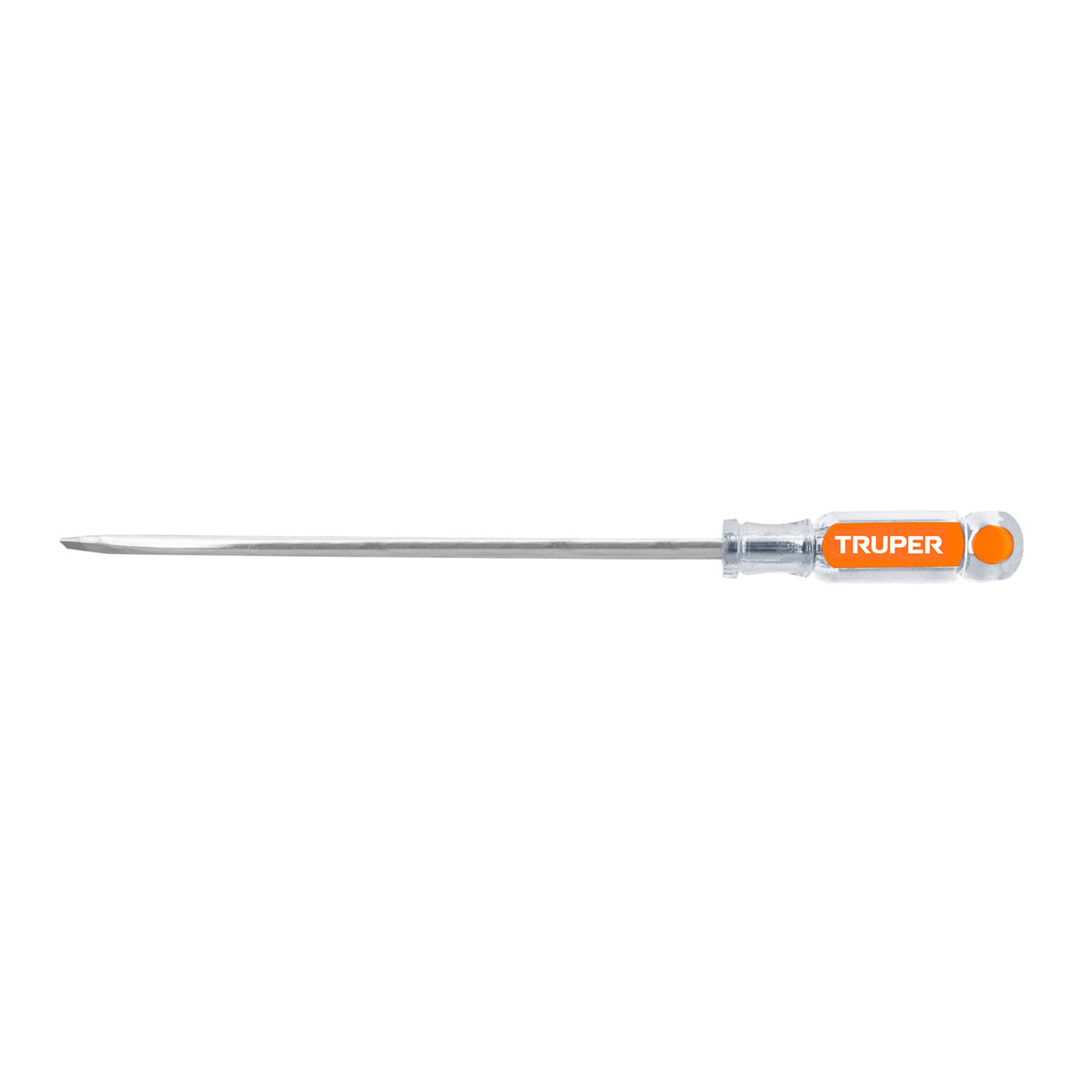 Desarmador plano Truper con mango de acetato, punta 5/16 por 10 pulgadas