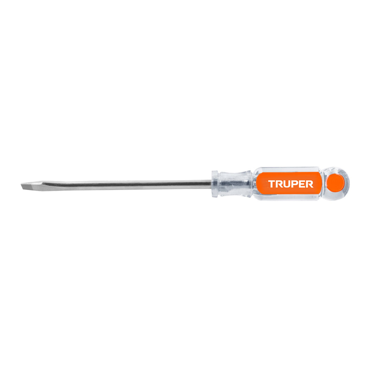 Desarmador plano Truper con mango de acetato, punta 5/16 por 6 pulgadas
