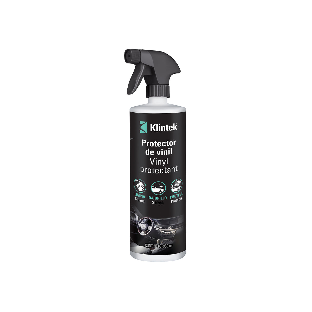 Protector de vinil y plásticos Klintek con protección UV para tablero y llantas