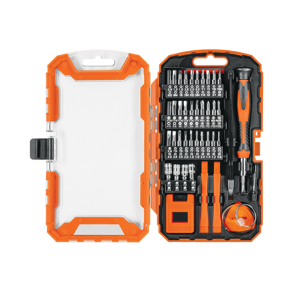 Kit de reparación de celulares 77 piezas Truper JGO-TEL-77 con espátulas y ventosa