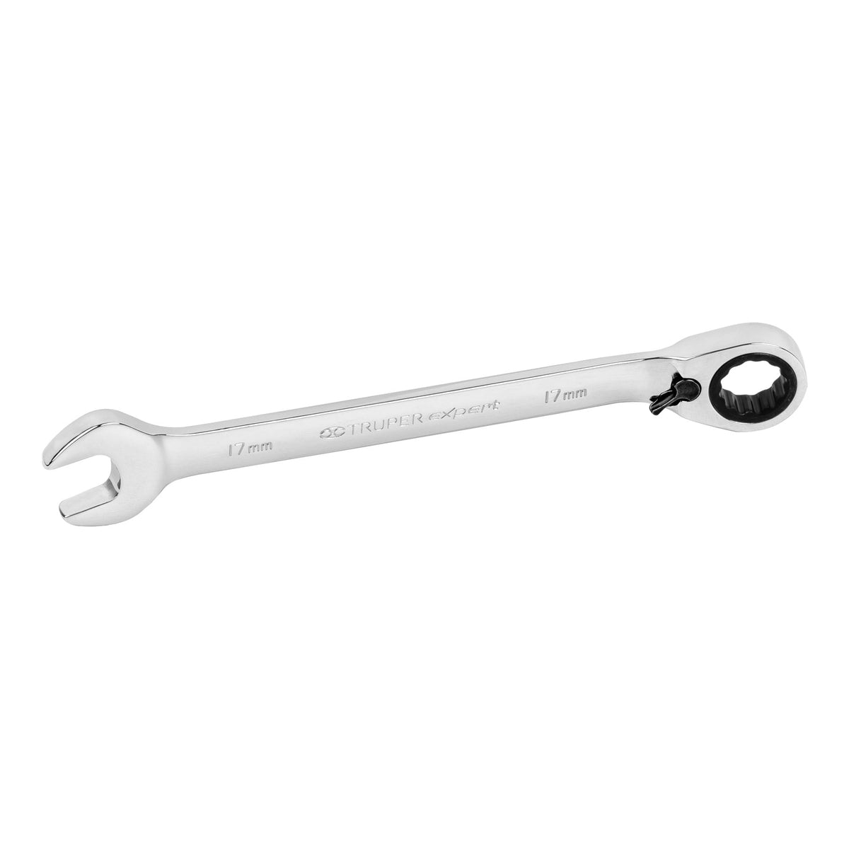 Llave combinada con matraca reversible Truper Expert de 17 mm