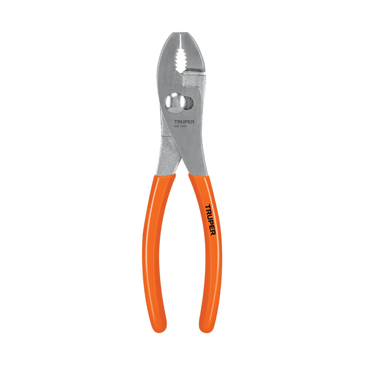Pinza de chofer Truper con mordazas curvas y mango de PVC antiderrapante