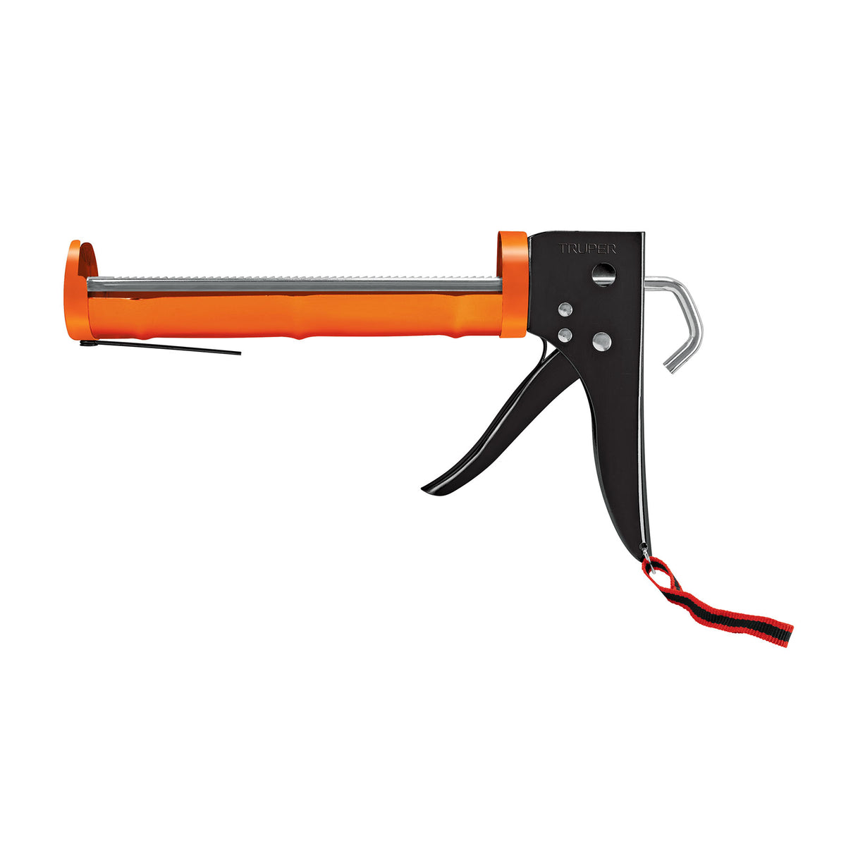 Pistola calafateadora Truper de cremallera con cortador de punta y aguja para destape
