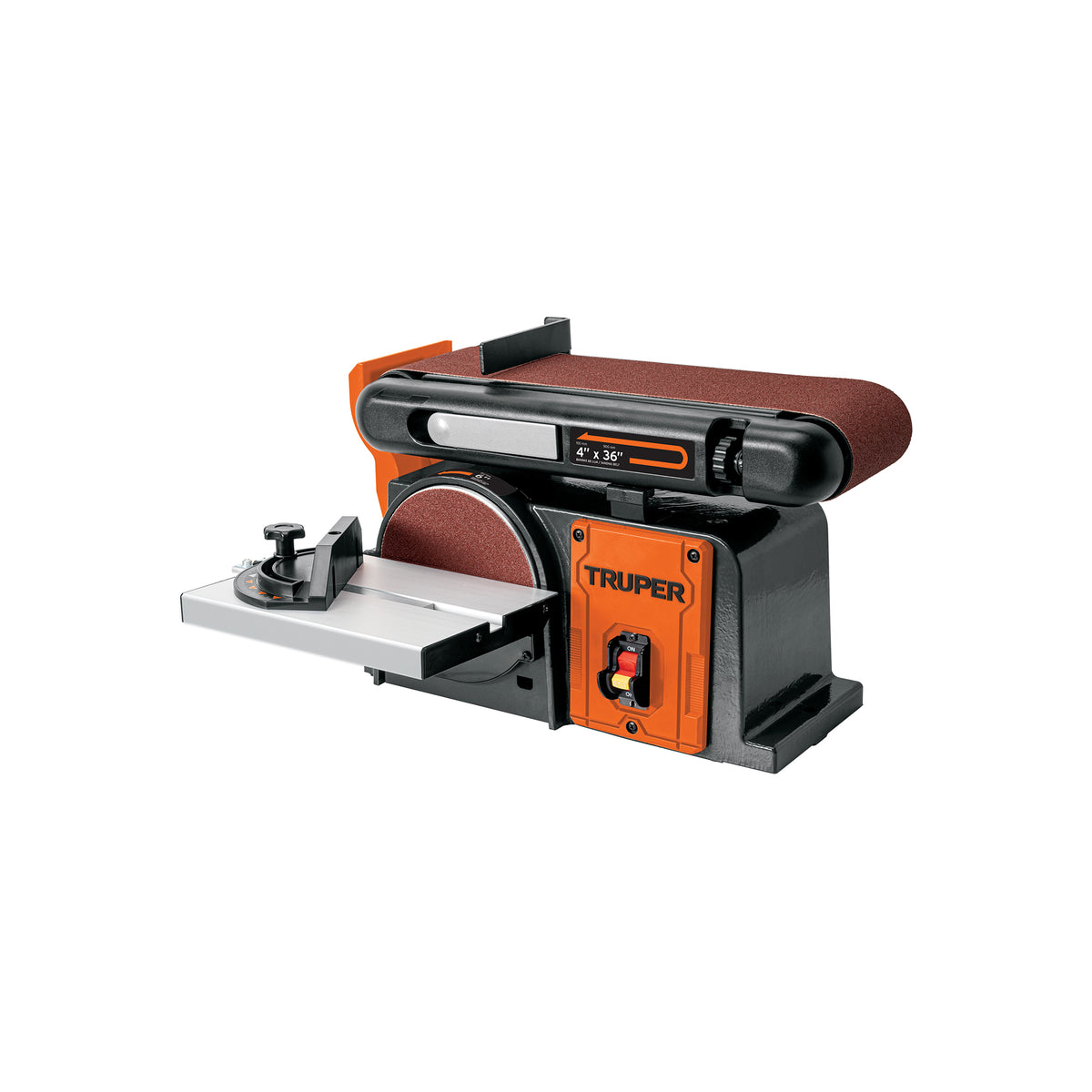 Lijadora de banda y disco de banco Truper 4x6 pulgadas con base de hierro fundido