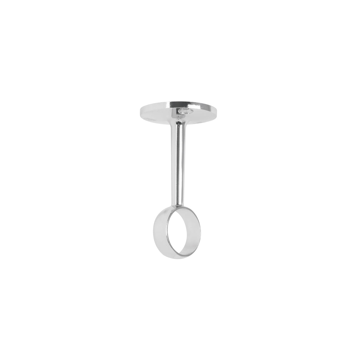 Soporte central redondo cromado para tubo de closet Hermex STR-3
