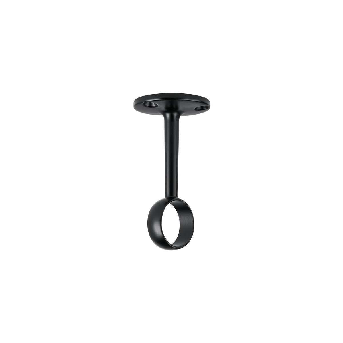 Soporte central redondo negro mate para tubo de closet Hermex STR-3N