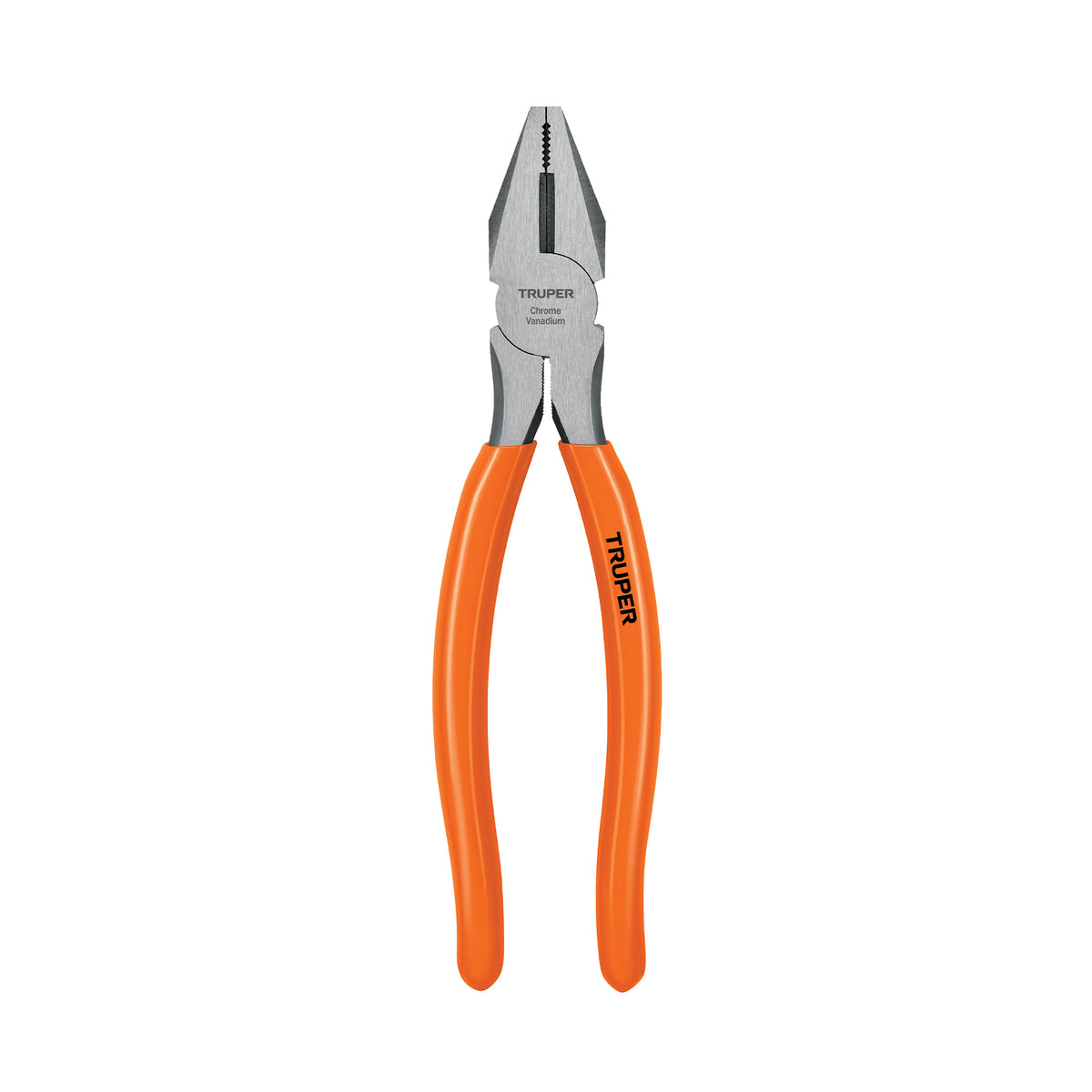 Pinza de electricista Truper con jalacables, mango de PVC y acero al cromo vanadio