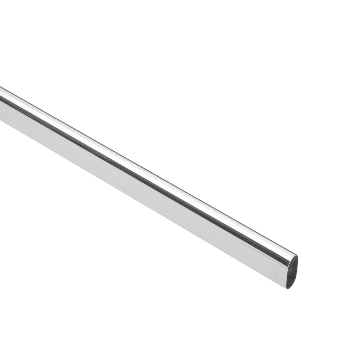 Tubo ovalado para closet Hermex cromado de 1.2 metros