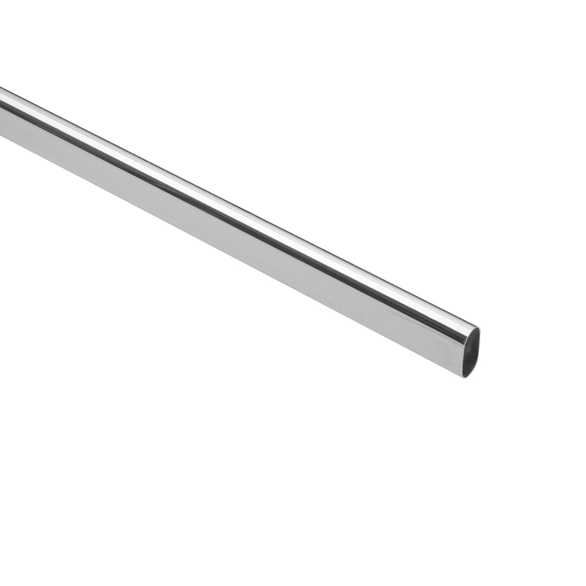 Tubo ovalado para closet Hermex cromado de 1.8 metros