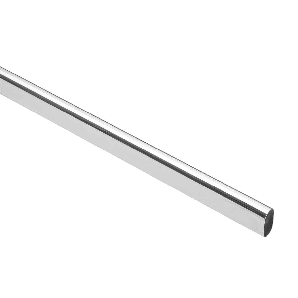 Tubo ovalado para closet Hermex cromado de 2.4 metros