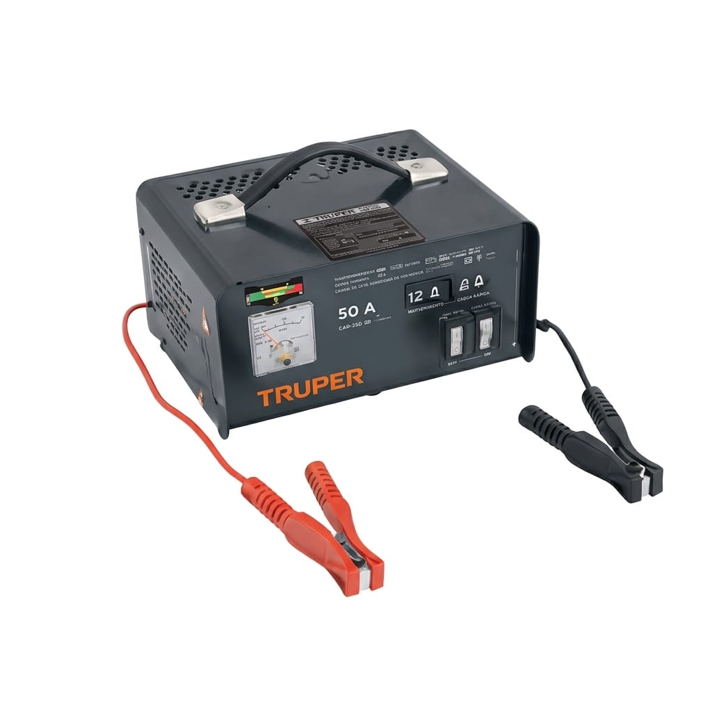 Cargador de baterías 50A, 12V.