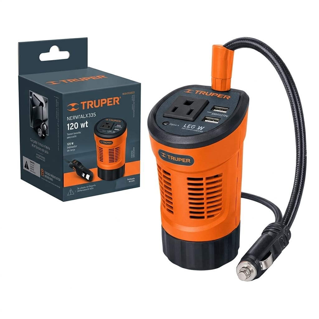 Inversor tipo vaso 120W para auto.
